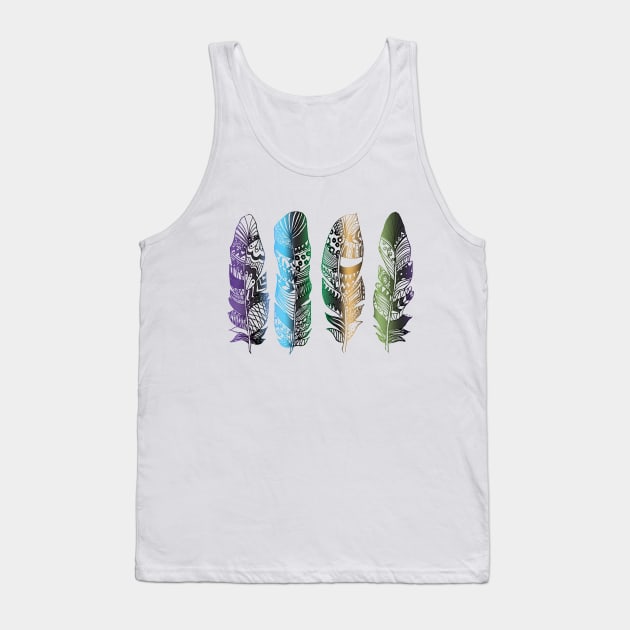 Never too many Feathers Tank Top by lannie